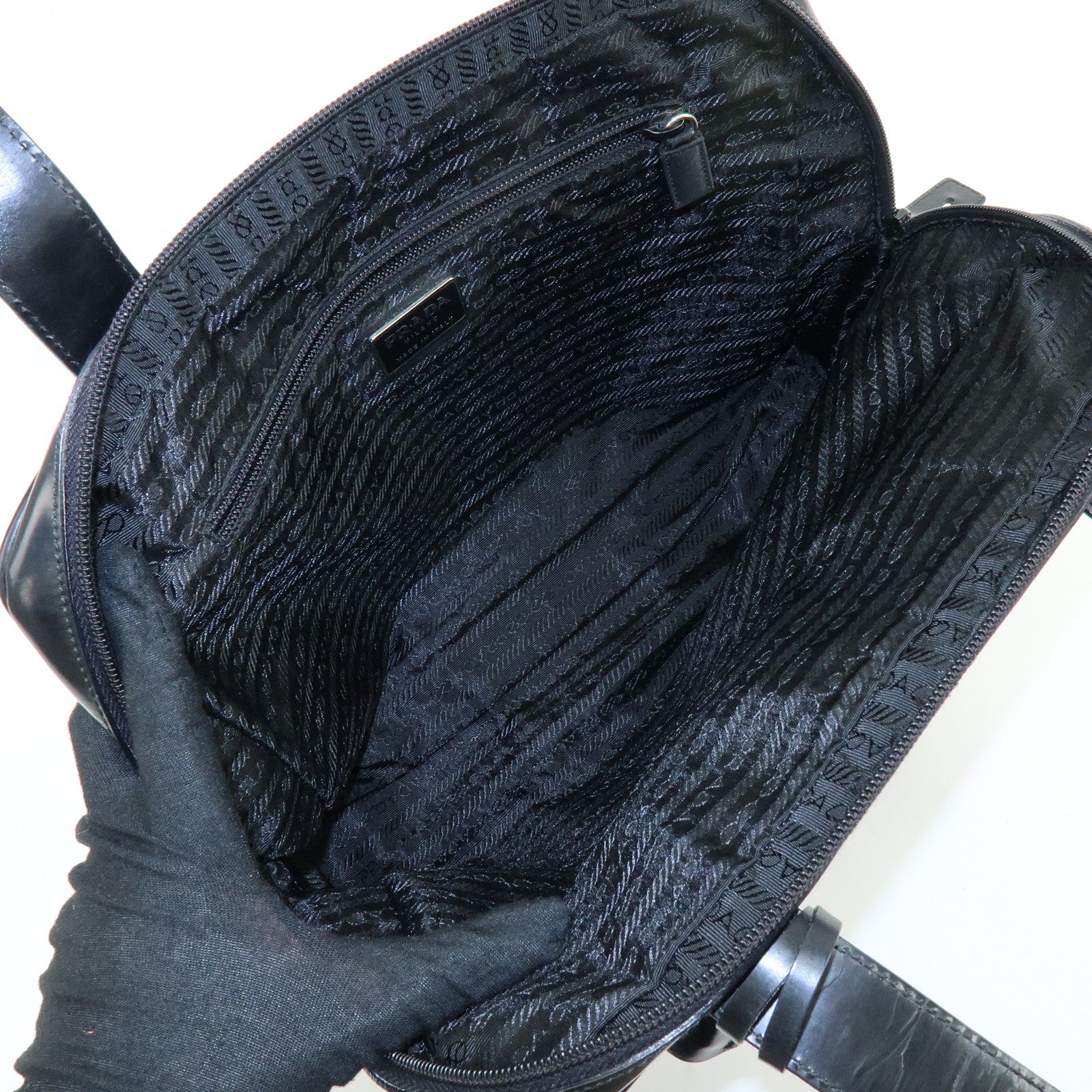 Prada Shoulder Bag - Black, Nylon and Leather