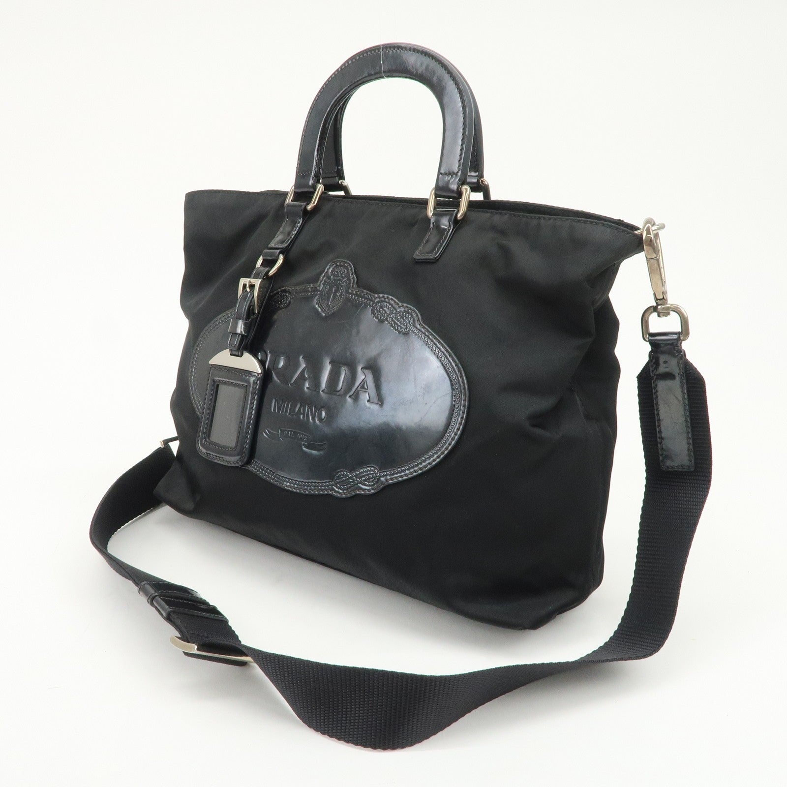 Prada BR3228 2Way Bag - Black, Nylon and Leather