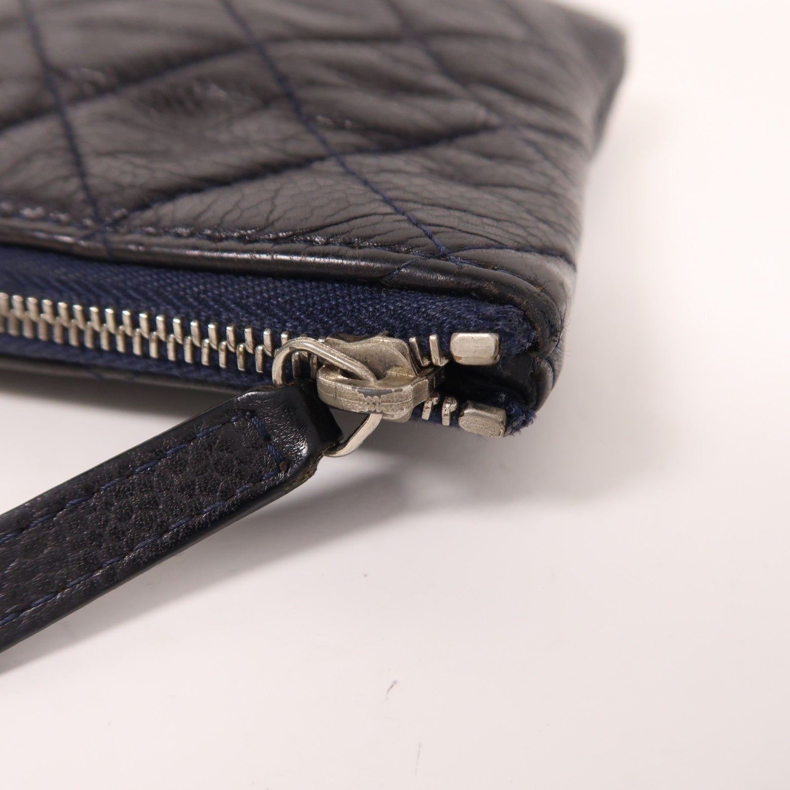 Chanel CC SHW Clutch Bag - Navy, Calfskin Leather