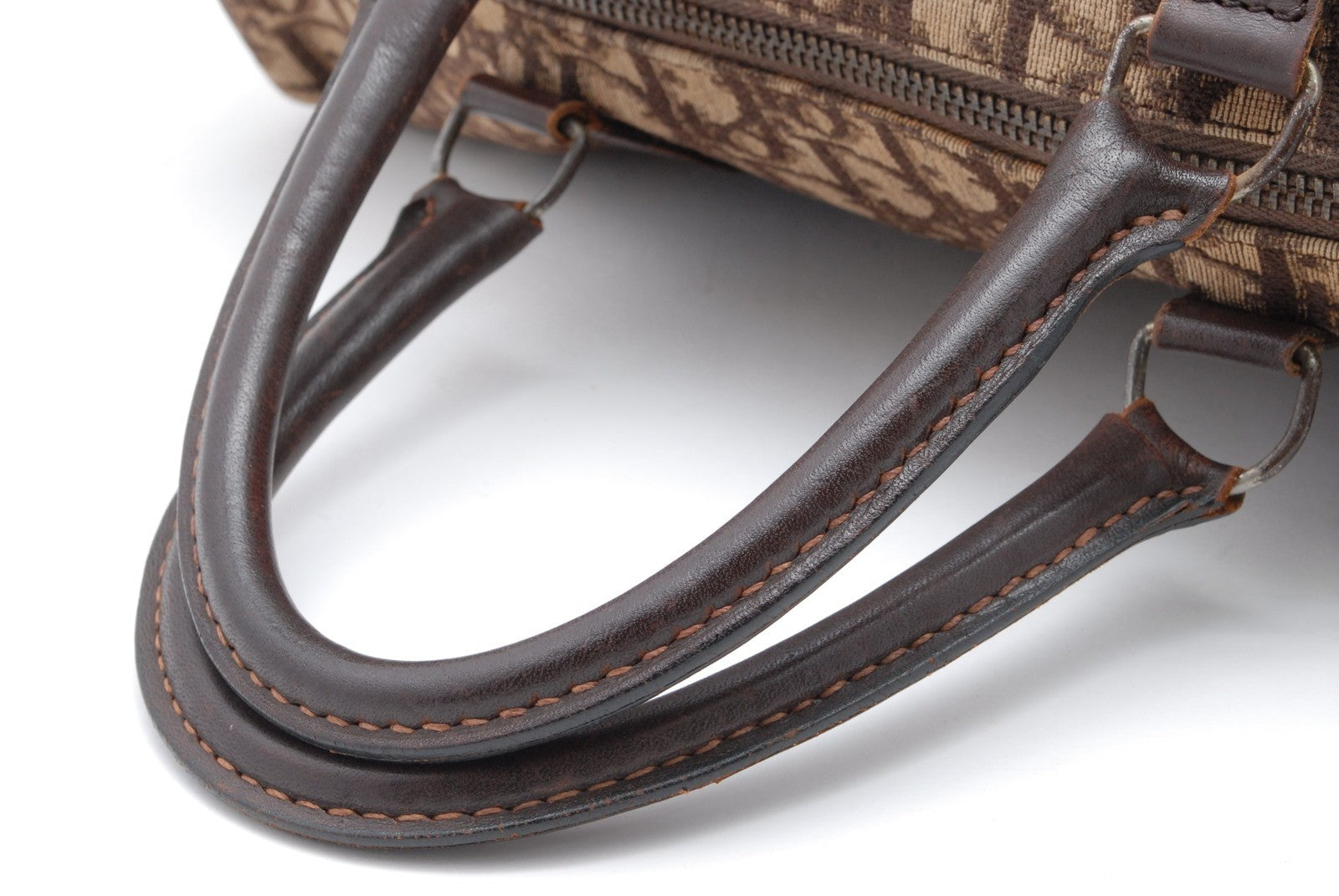 Christian Dior Trotter Boston Bag - Brown, Canvas Leather