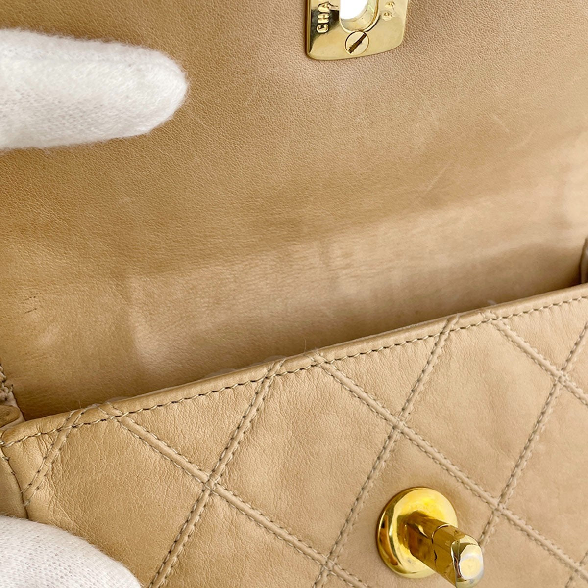 CHANEL Bicolore Waist Bag - Beige, Lambskin Leather