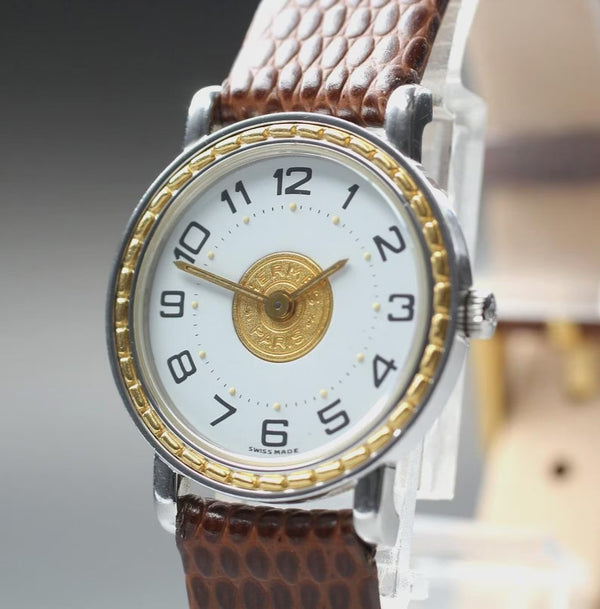Hermès Serie Wristwatch - Gold White, Stainless Steel