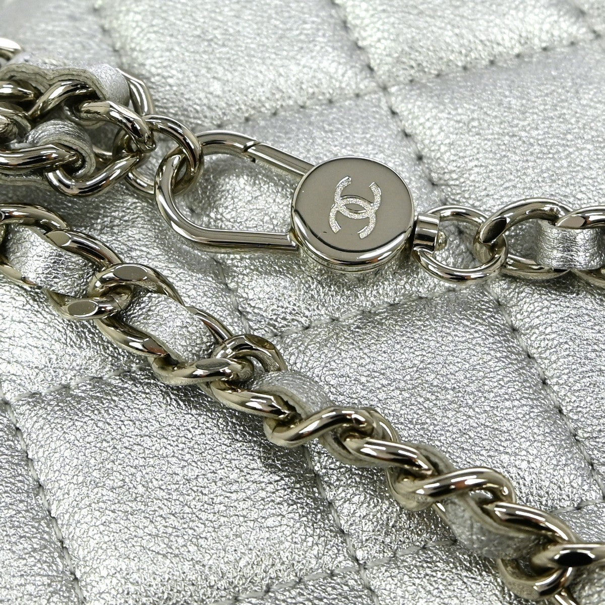 Chanel Classic Flap Shoulder Bag - Silver, Lambskin