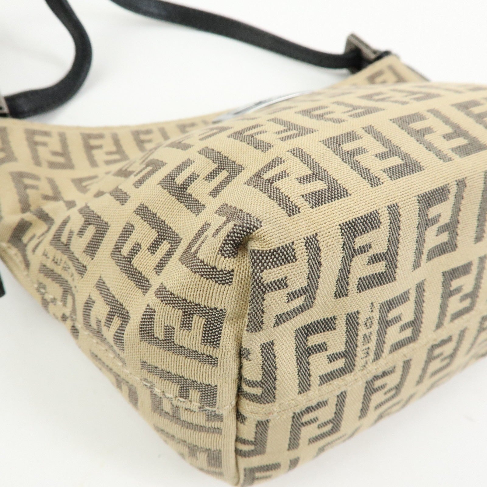 Fendi Hand Bag - Beige Black, Canvas Leather