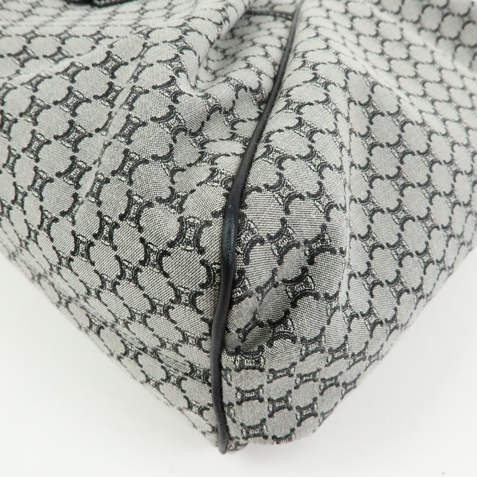 Celine Macadam Shoulder Bag - Grey, Canvas and Leather