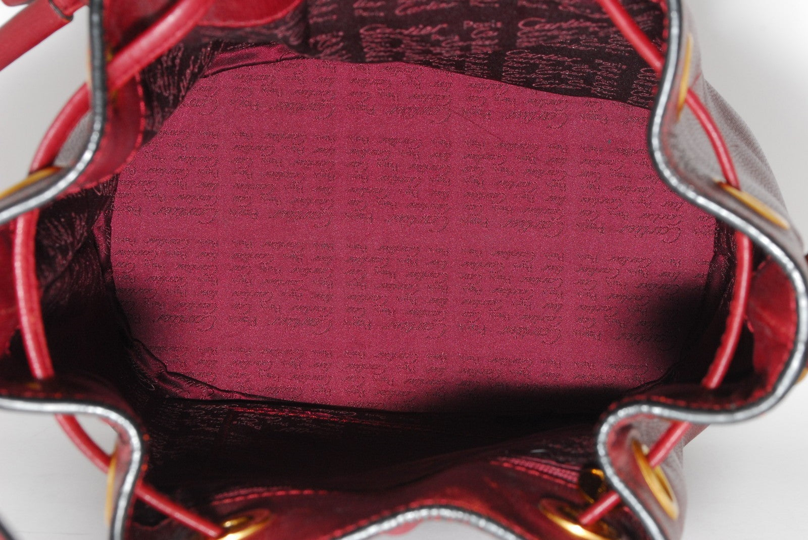 Cartier Must de Cartier Drawstring Shoulder Bag - Red, Leather