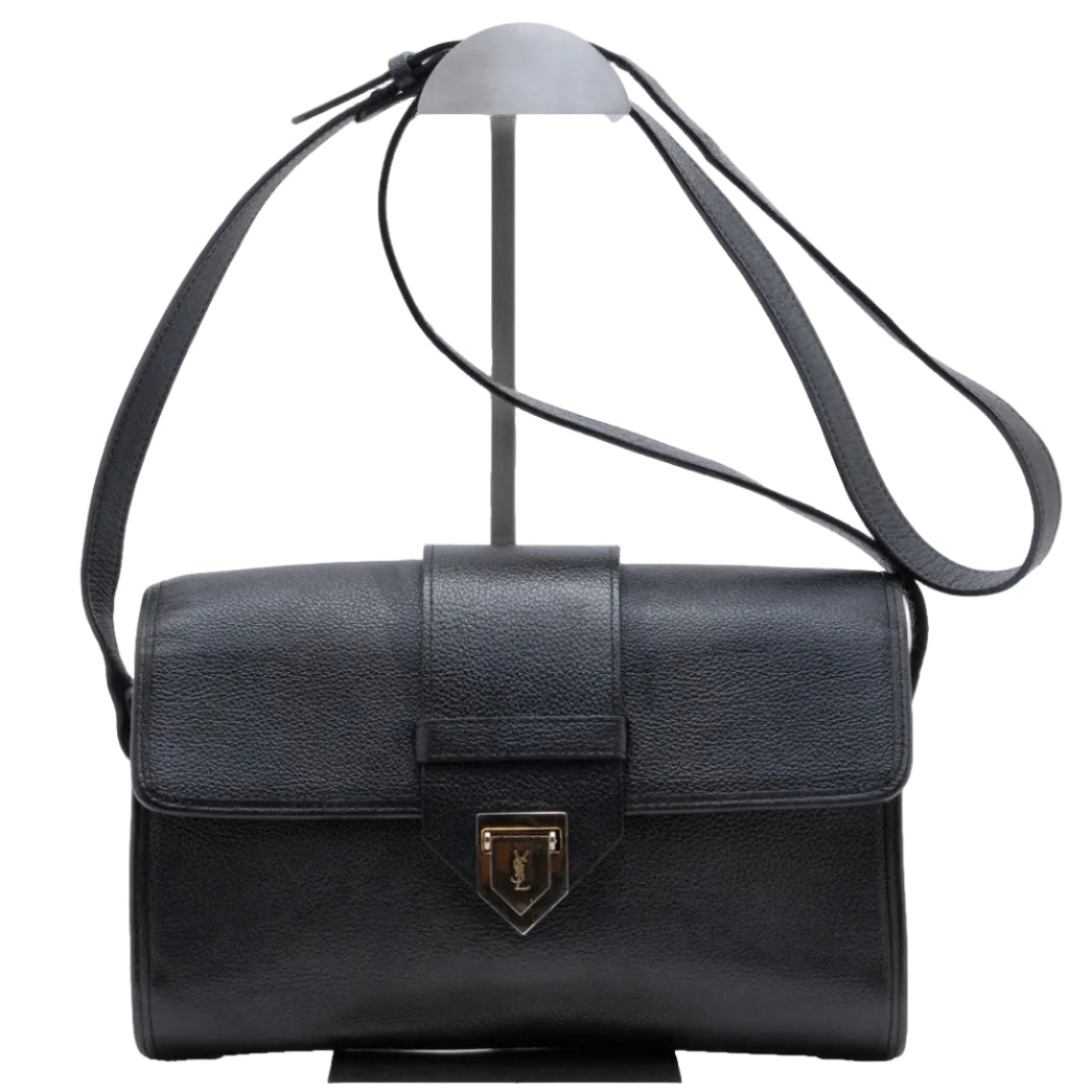 Saint Laurent Vintage YSL Shoulder Bag - Black, Leather