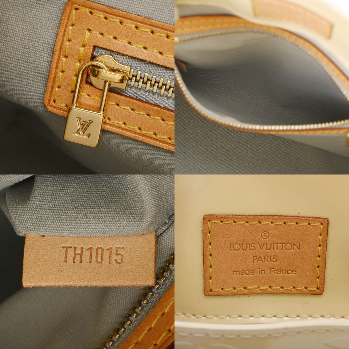 Louis Vuitton Reed PM Handbag - White, Monogram Vernis