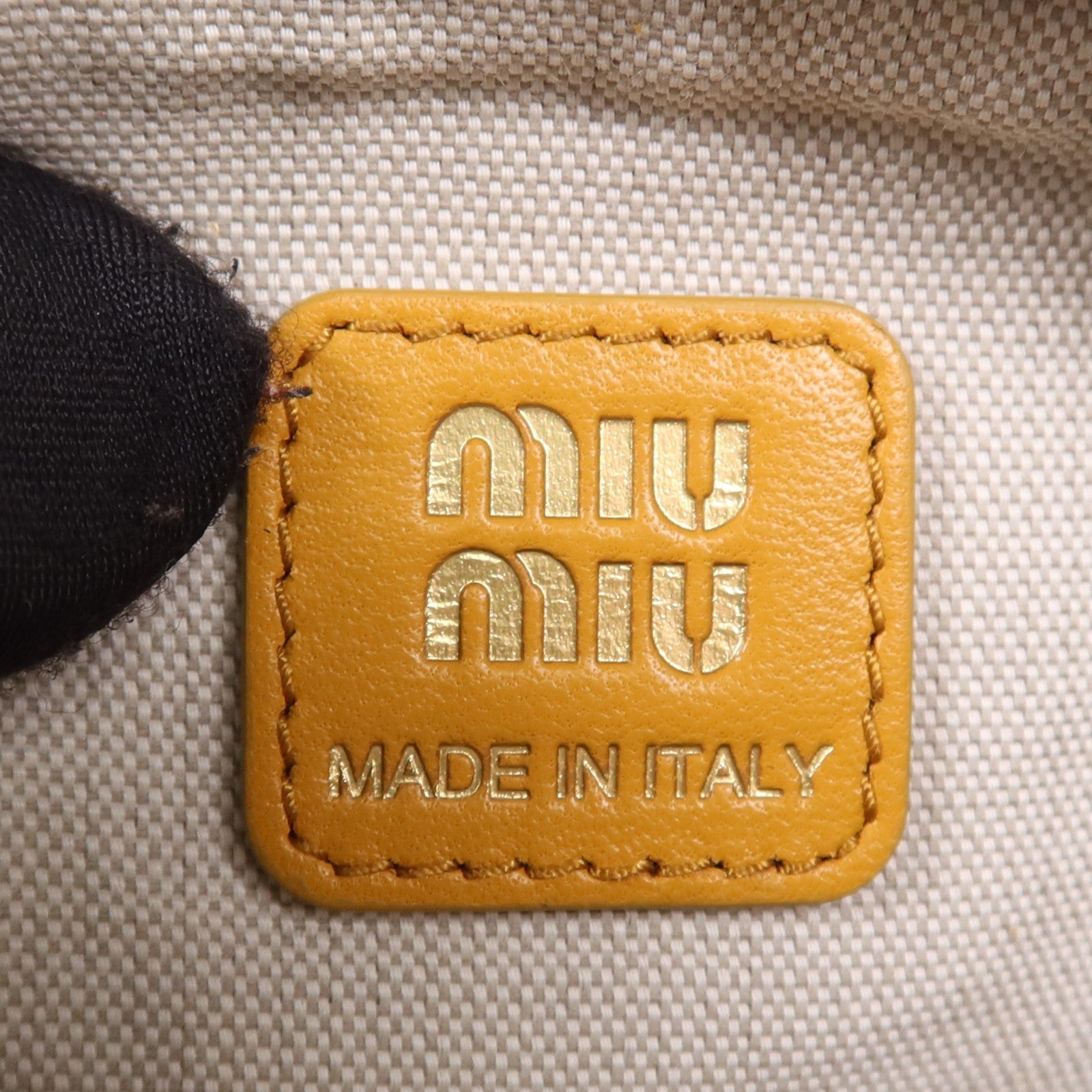Miu Miu GHW Pouch Shoulder Bag - Yellow, Suede