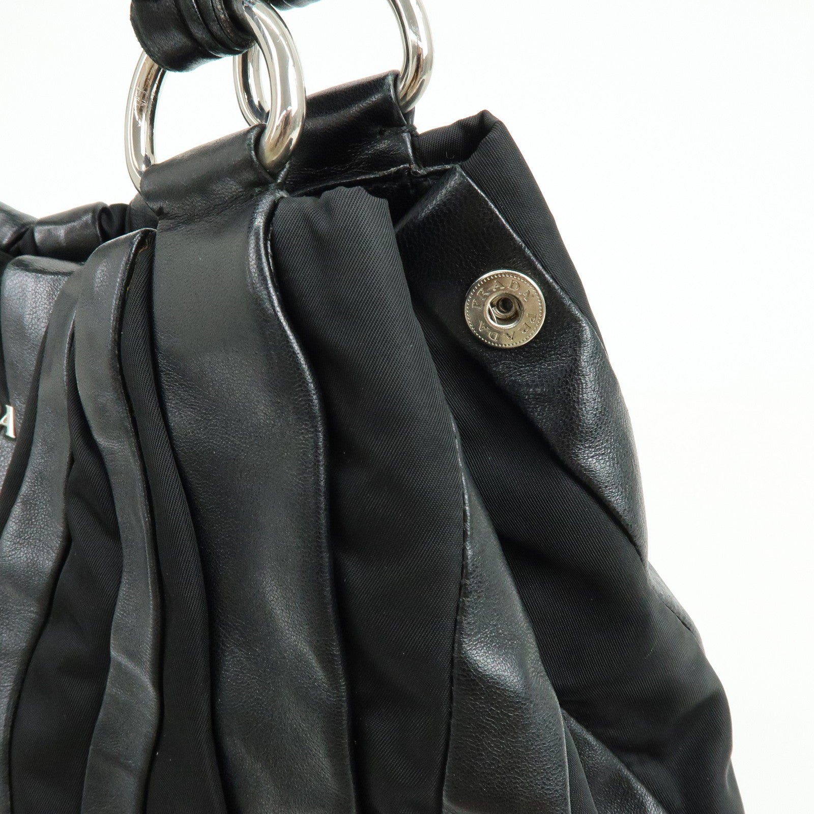 Prada Tote Bag - Black, Leather, Nylon