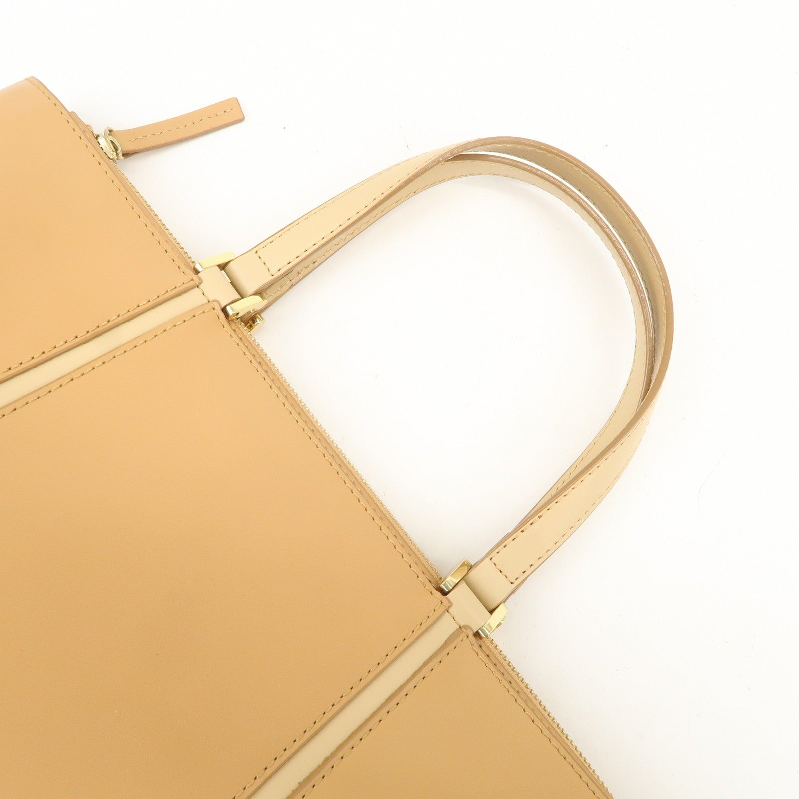 Burberry Nova Plaid Logo Hand Bag - Light Brown, Leather