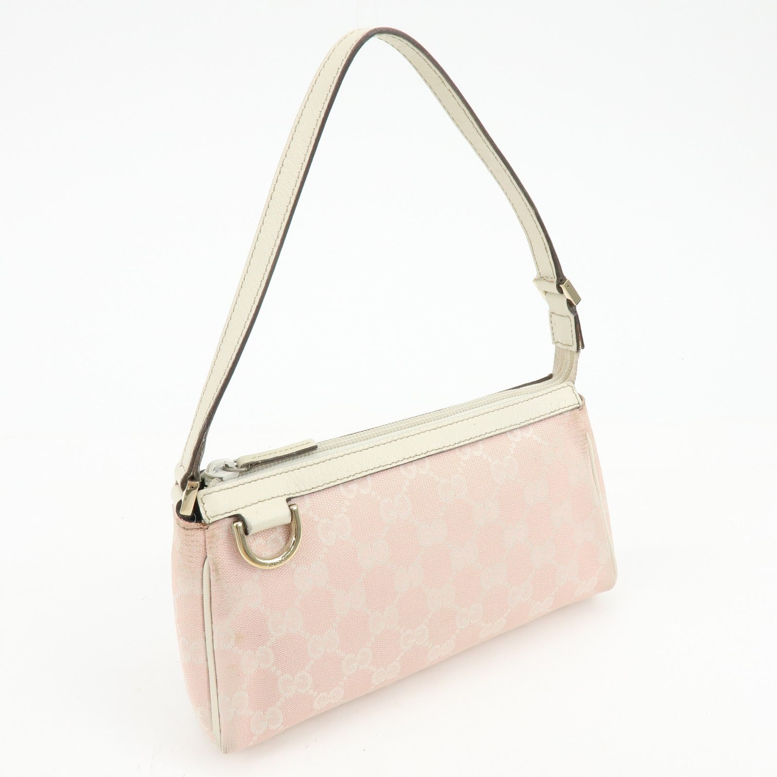 Gucci Abbey Hand Bag - Pink, GG Canvas, Leather