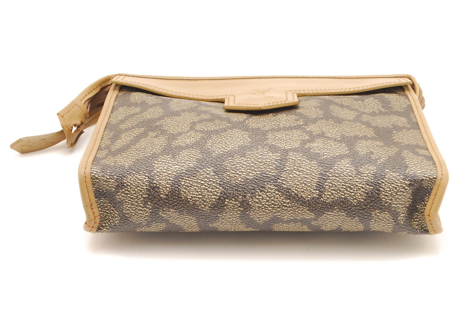 Saint Laurent Yves Clutch - Beige, PVC 