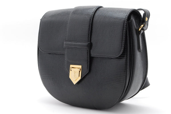Saint Laurent Yves Shoulder Bag - Black, Leather 