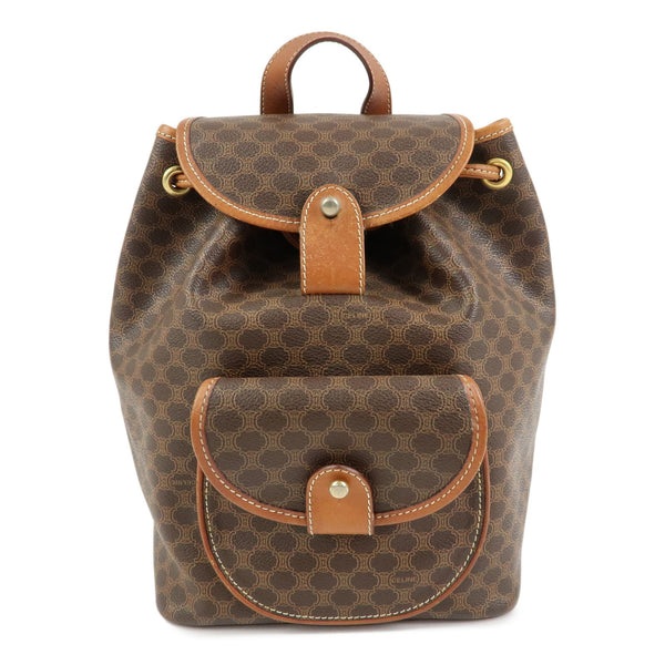 Celine Macadam Backpack - Brown, PVC Coated Canvas and Leather