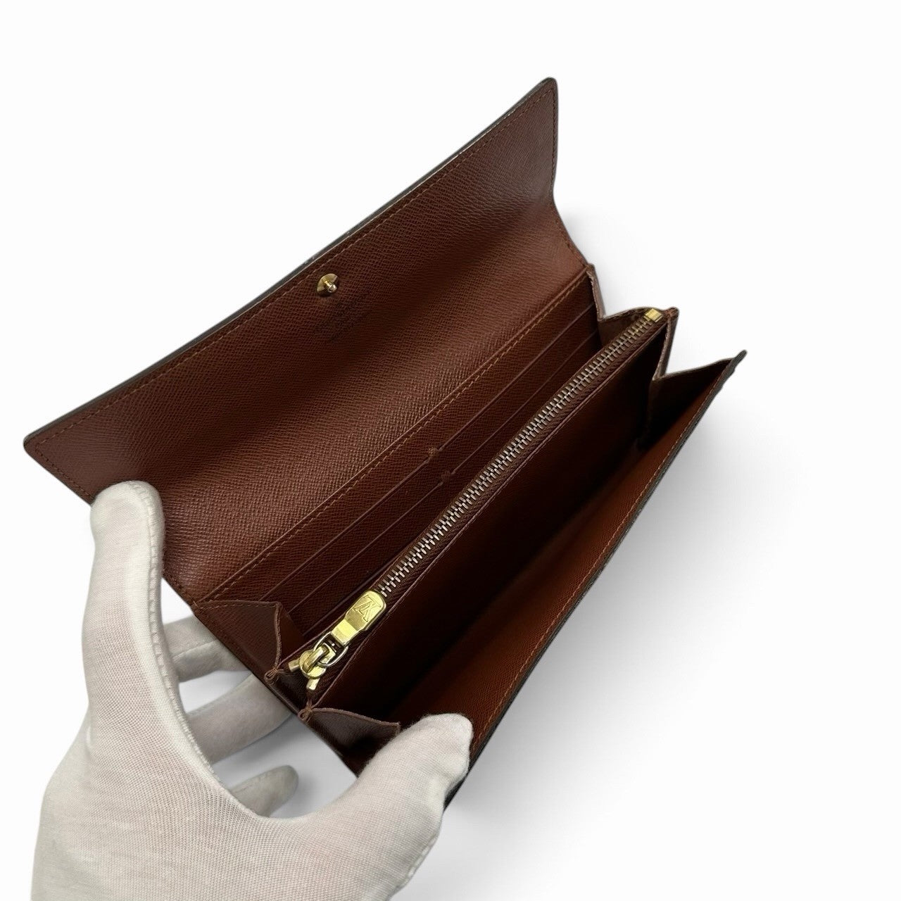 Louis Vuitton Portefeuille Sarah Long Wallet - Brown, Leather