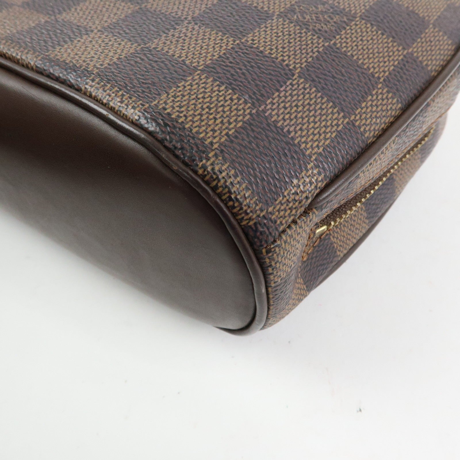 Louis Vuitton Saria Mini Handbag - Damier Ebene, Canvas Leather