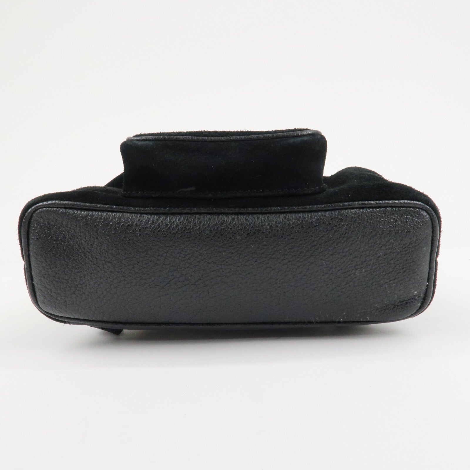 Gucci Bamboo Backpack - Black, Suede, Leather