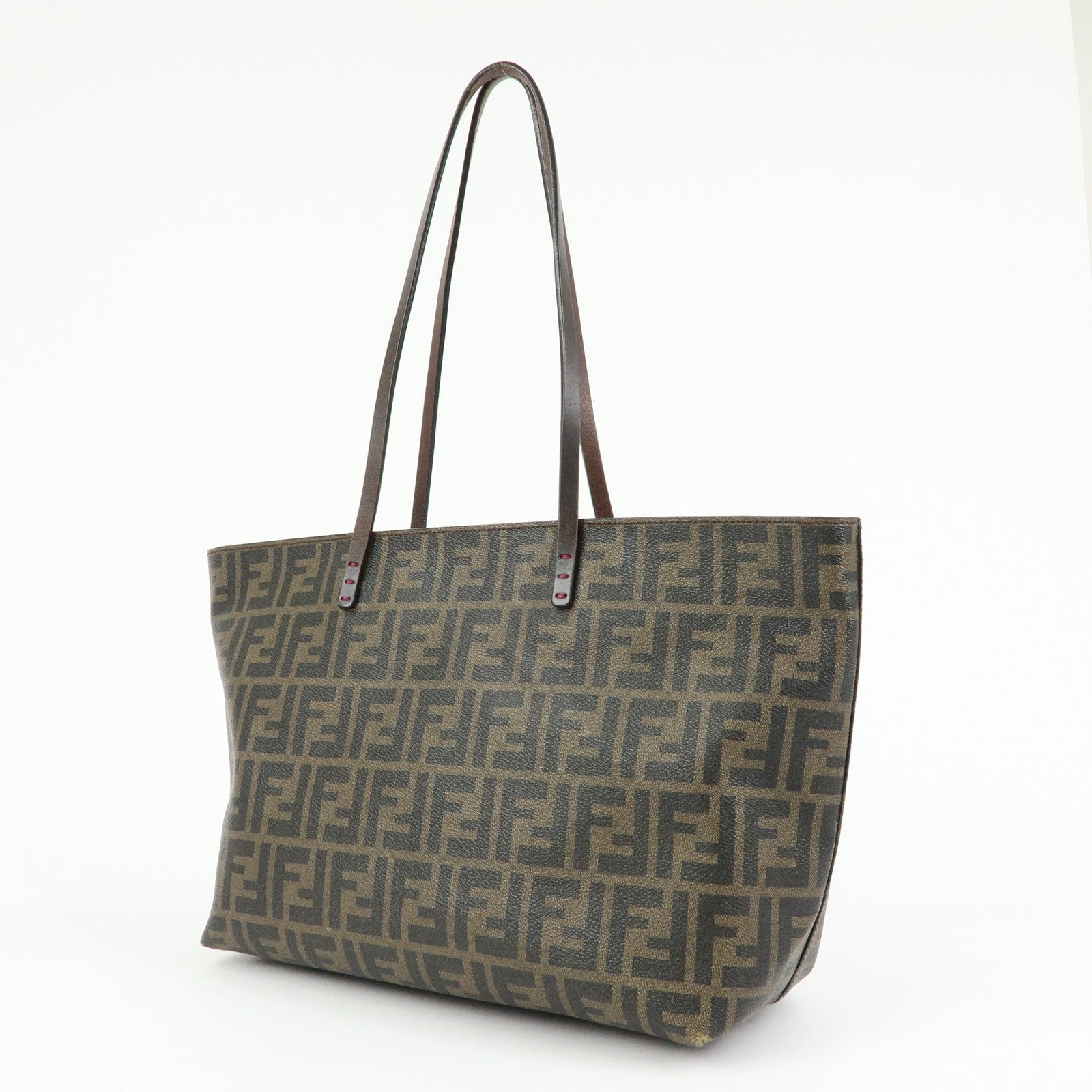 Fendi Tote Bag - Brown, Black, PVC 