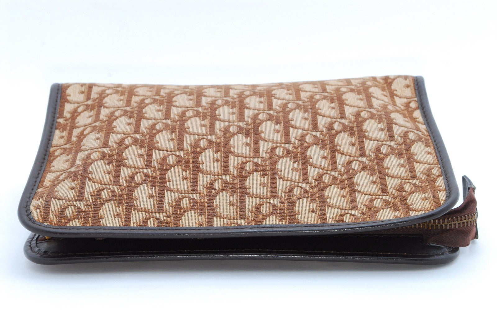 Christian Dior Trotter Clutch Porch Bag - Brown, Canvas Leather