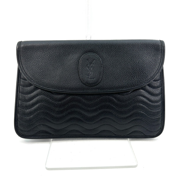 Saint Laurent Yves Clutch - Black, Leather 