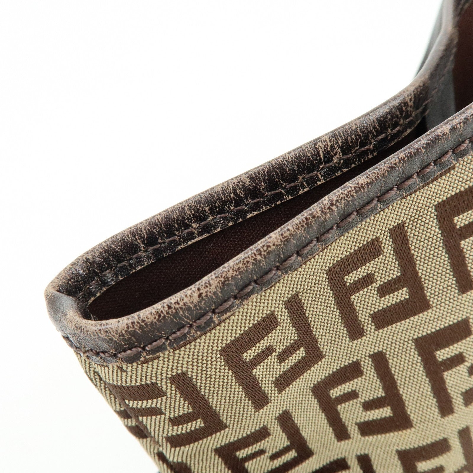 Fendi Zucchino Tote Bag - Brown, Canvas Leather