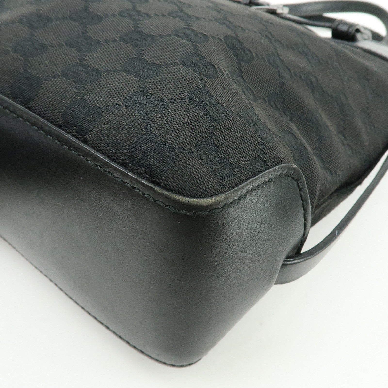 Gucci Tote Bag - Black, Canvas Leather 