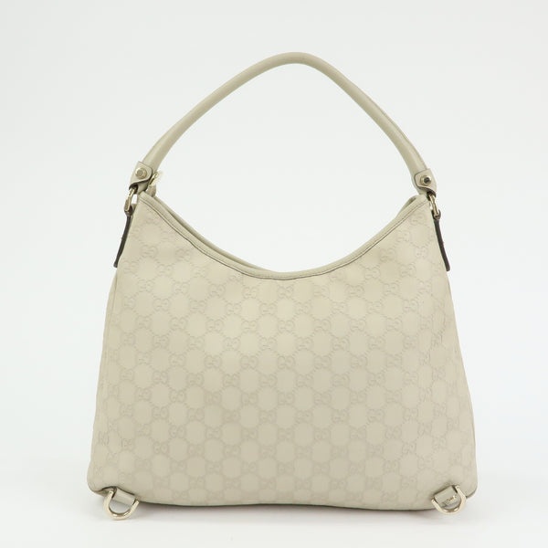Gucci Abbey Hobo Shoulder Bag - White, Guccissima Leather