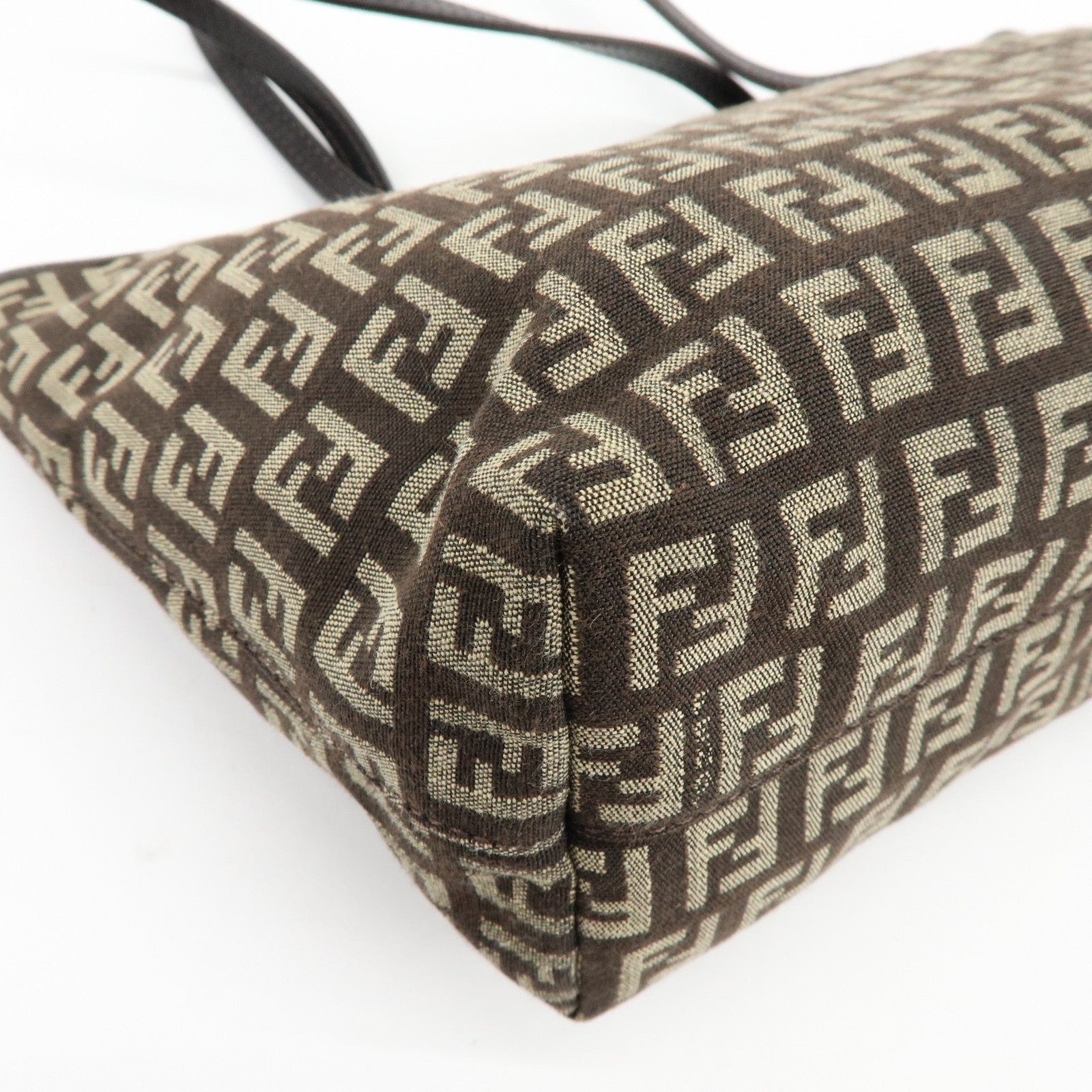 Fendi Tote Bag - Brown, Canvas and Leather