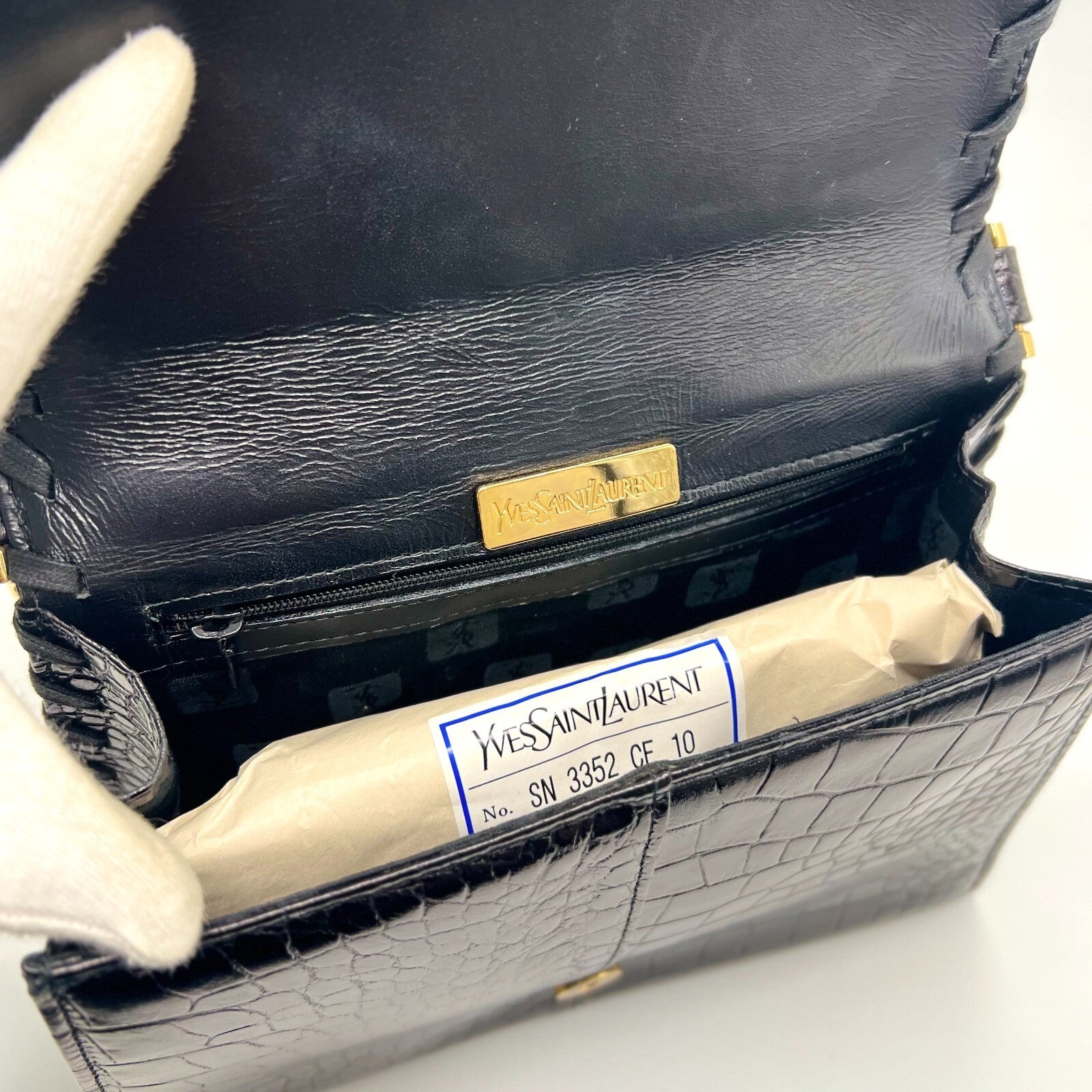 Saint Laurent YSL Shoulder Bag - Black, Leather