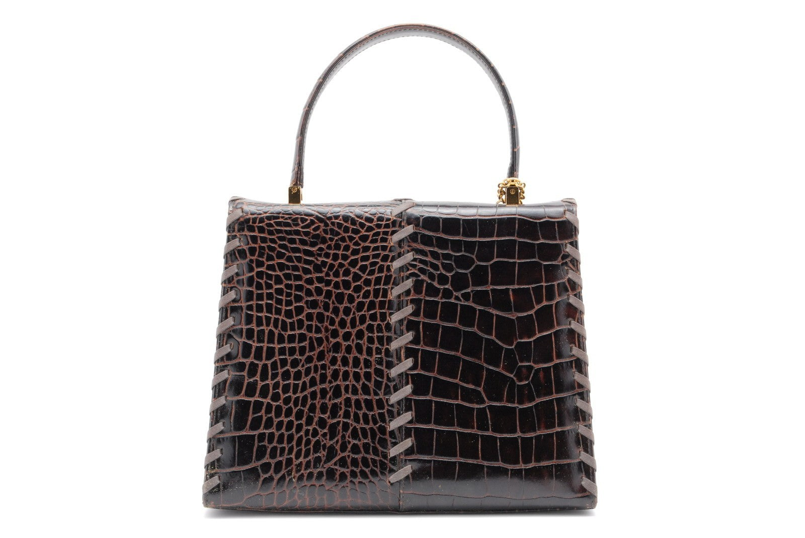 Saint Laurent Yves Hand Tote Bag - Brown, Leather 