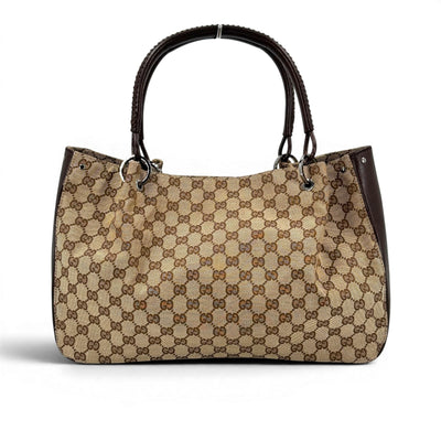 Gucci Abbey Tote Bag - Beige, Canvas and Leather