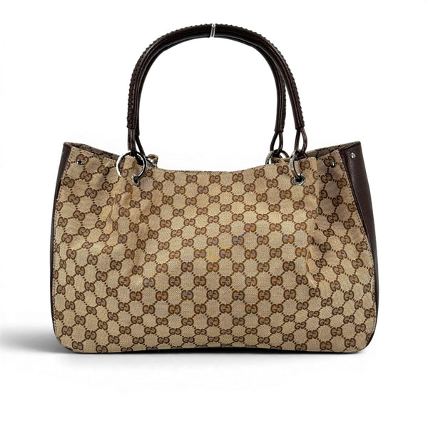 Gucci Abbey Tote Bag - Beige, Canvas and Leather