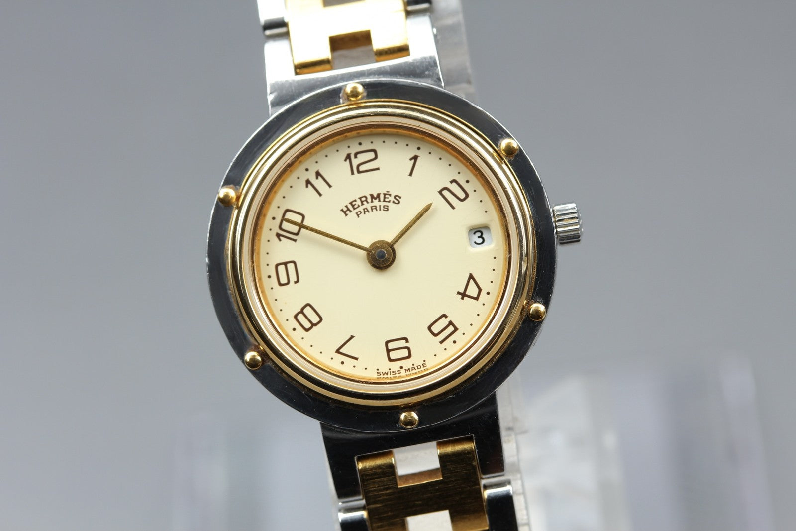 Hermès Clipper Wristwatch - Ivory, Stainless Steel