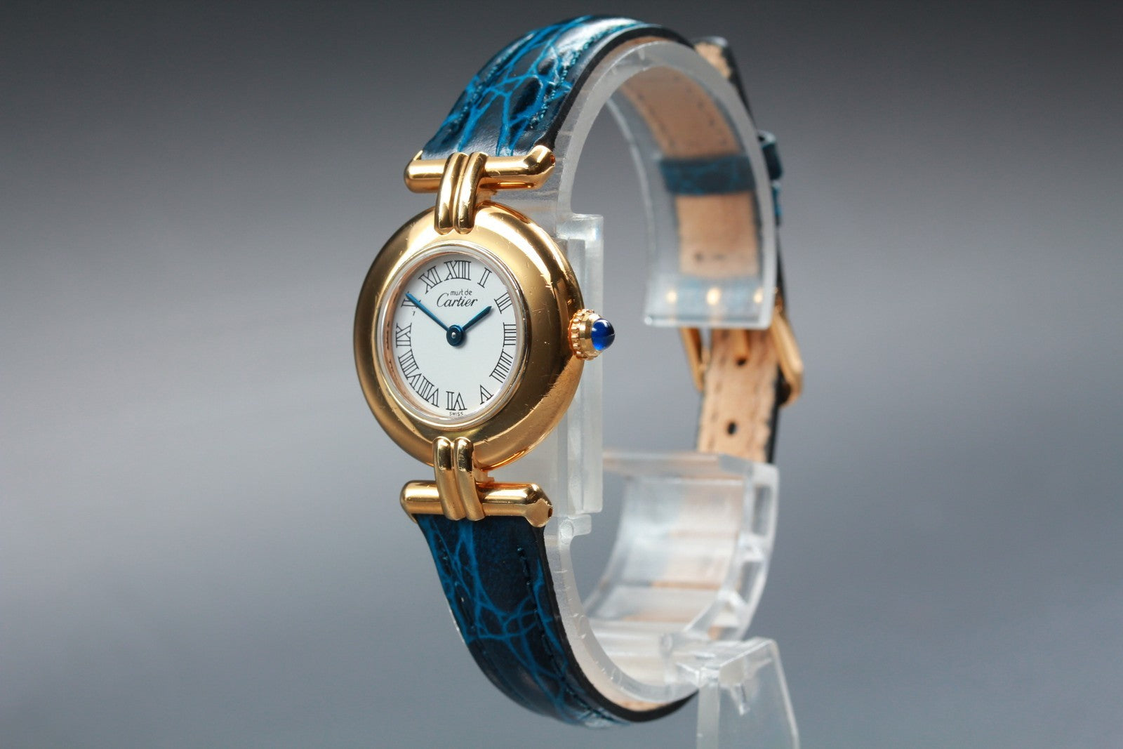 Cartier Must Colisee Vermeil 2410 Watch - Gold Blue, Stainless Steel