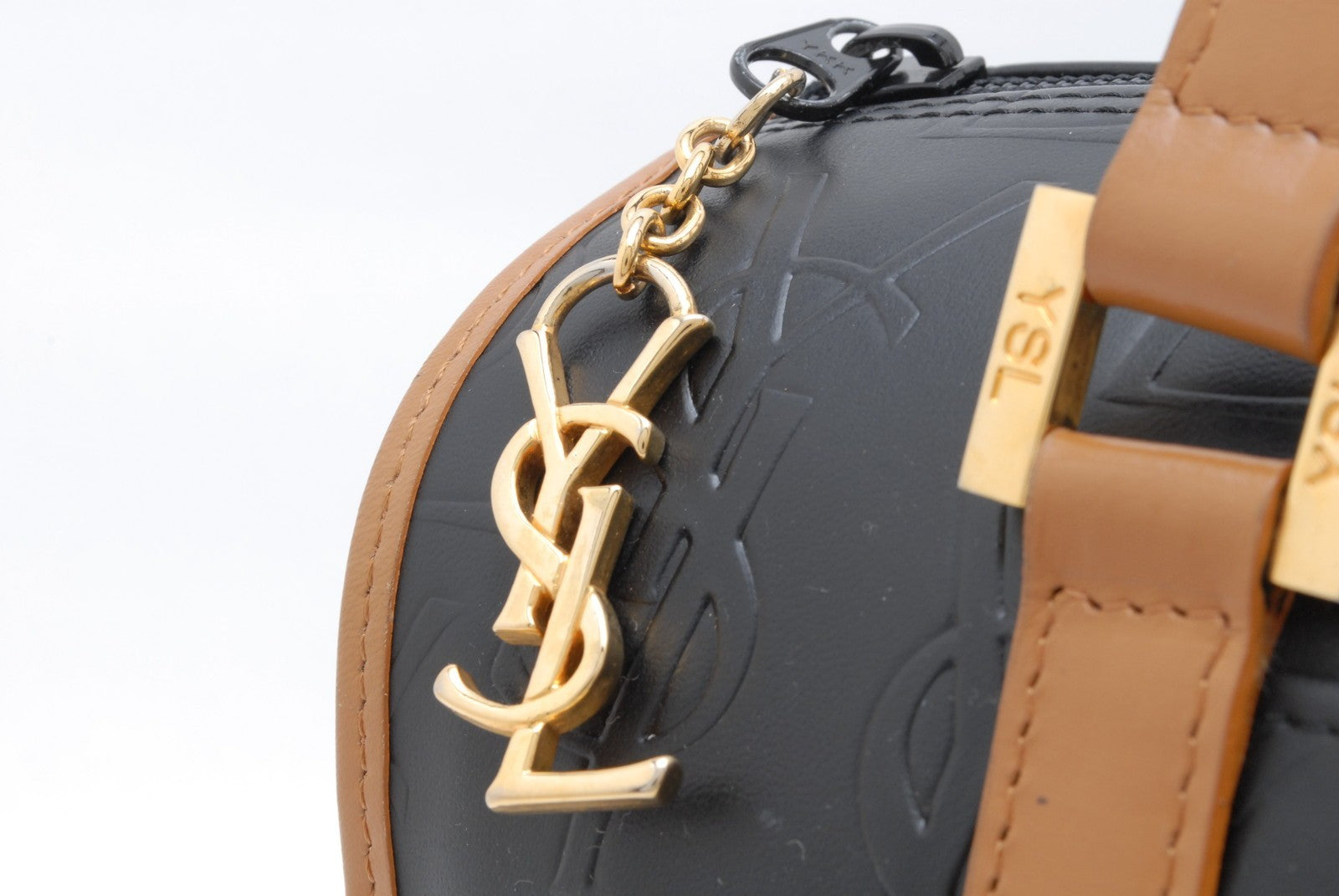 Saint Laurent Cassandra Boston Bag - Black, Leather