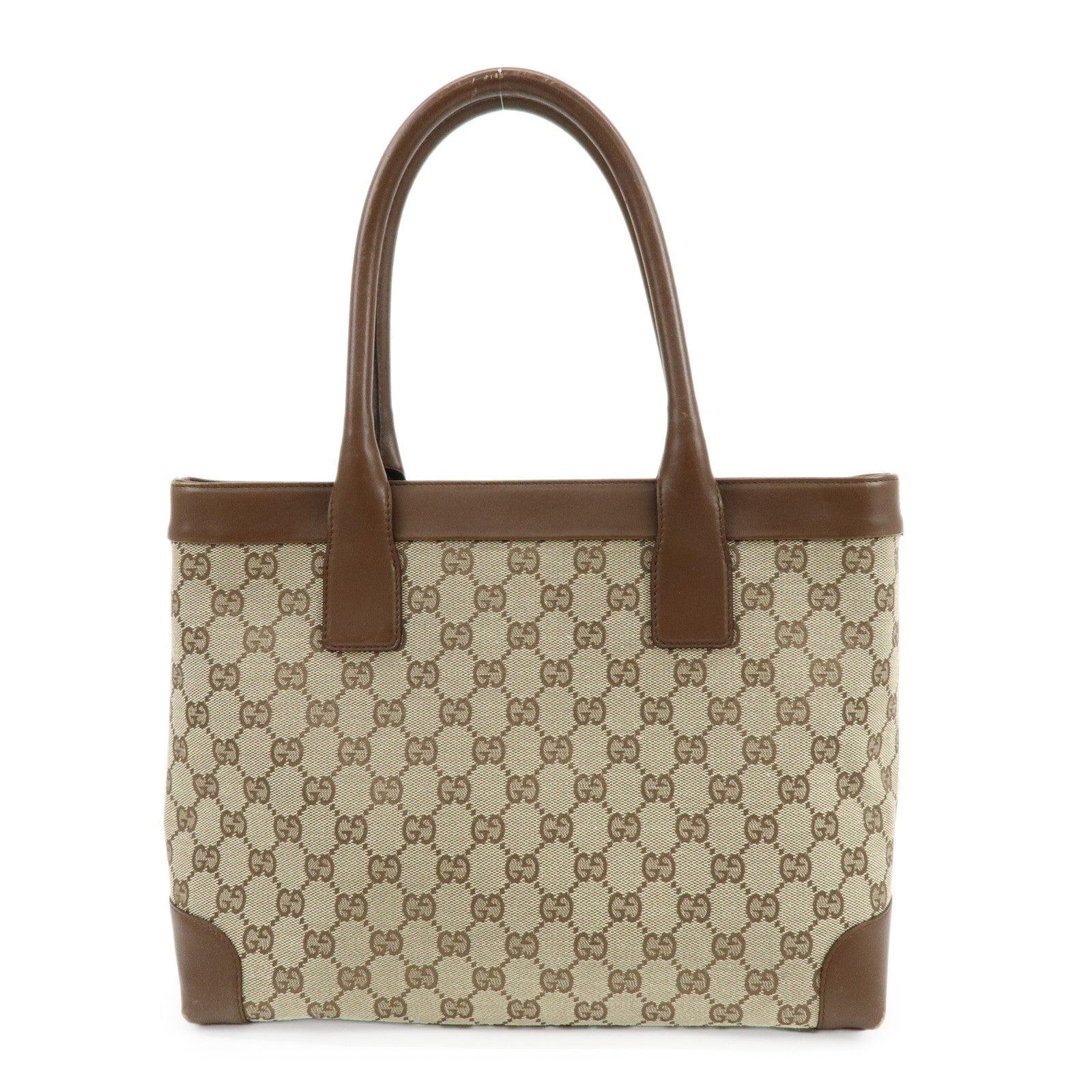 Gucci Tote Bag - Brown, GG Canvas Leather 