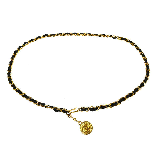 Chanel Chain Belt Medallion Necklace - Gold, Gold-plated 