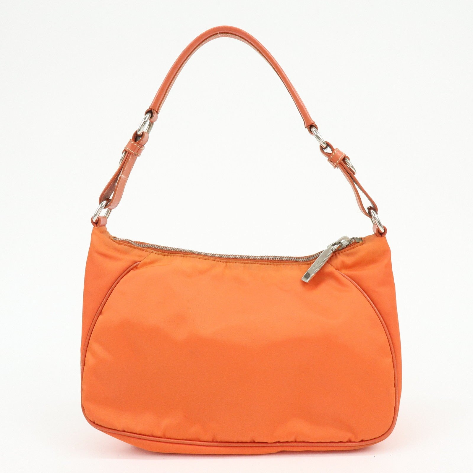 Prada Shoulder Bag - Orange, Nylon, Leather