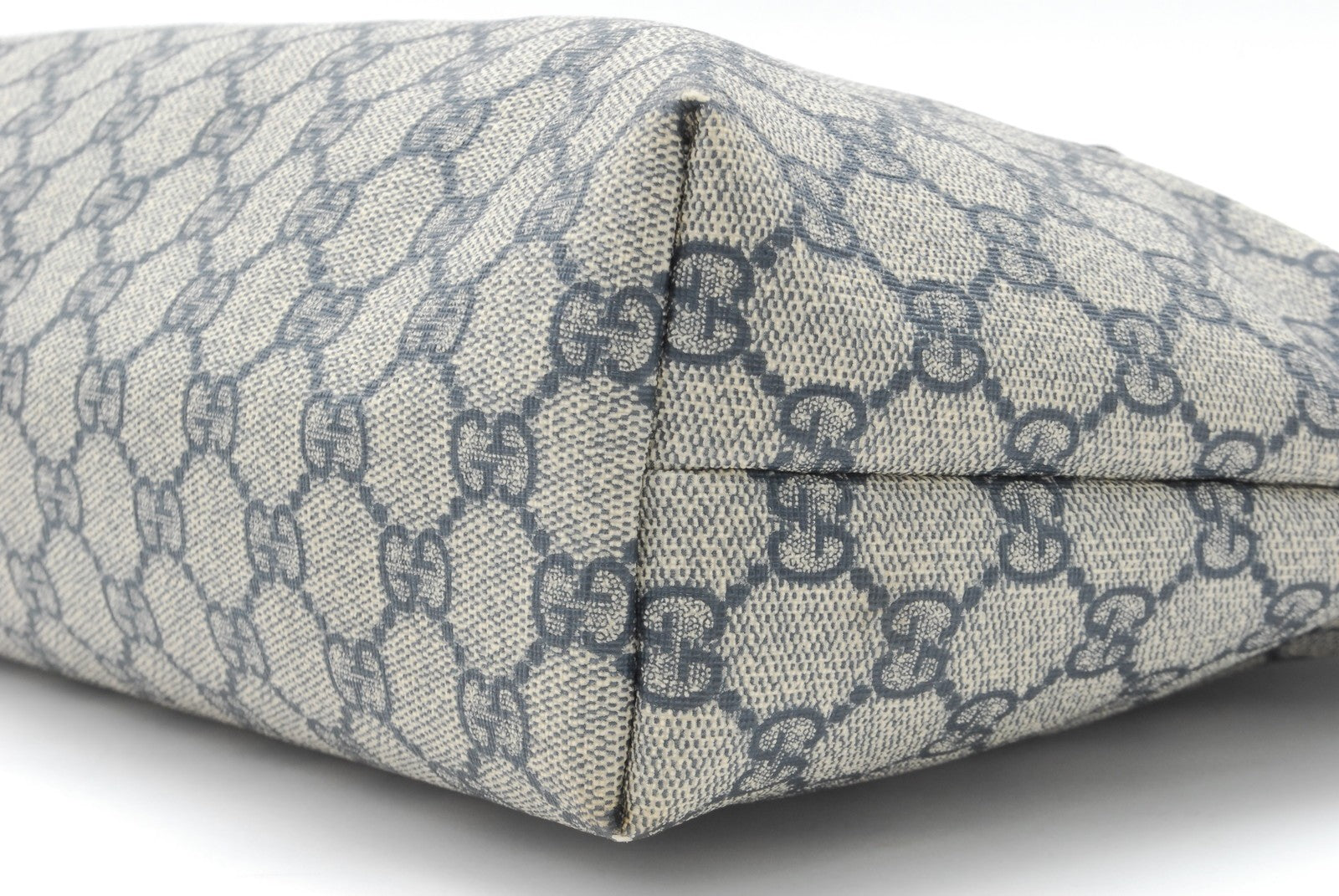 Gucci GG Tote Shoulder Hand Bag - Navy, PVC Leather