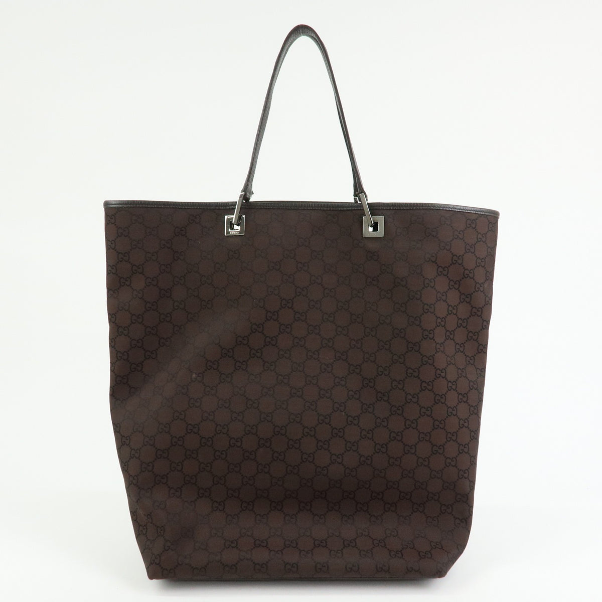 Gucci GG Nylon Leather Tote Bag - Brown, Nylon Leather