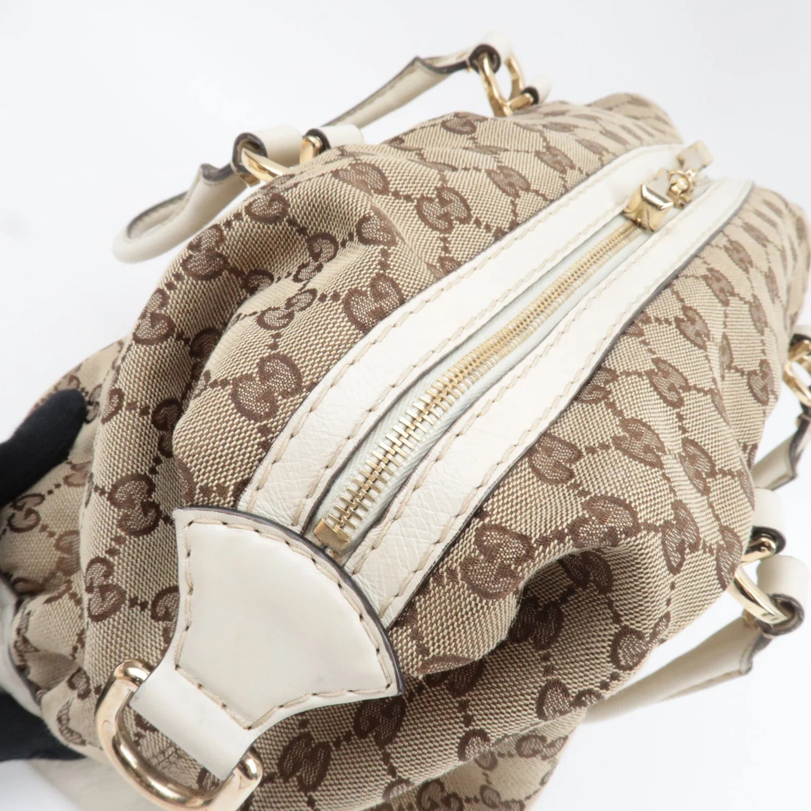 Gucci Tote Bag - Beige, GG Canvas and Leather 