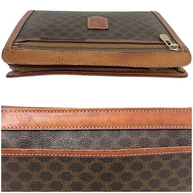 Celine Macadam Clutch - Brown, Leather