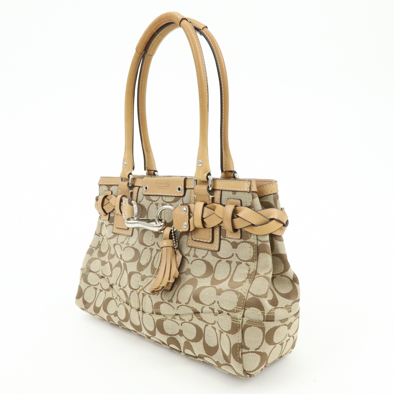 Coach Tote Bag - Brown, Canvas Leather