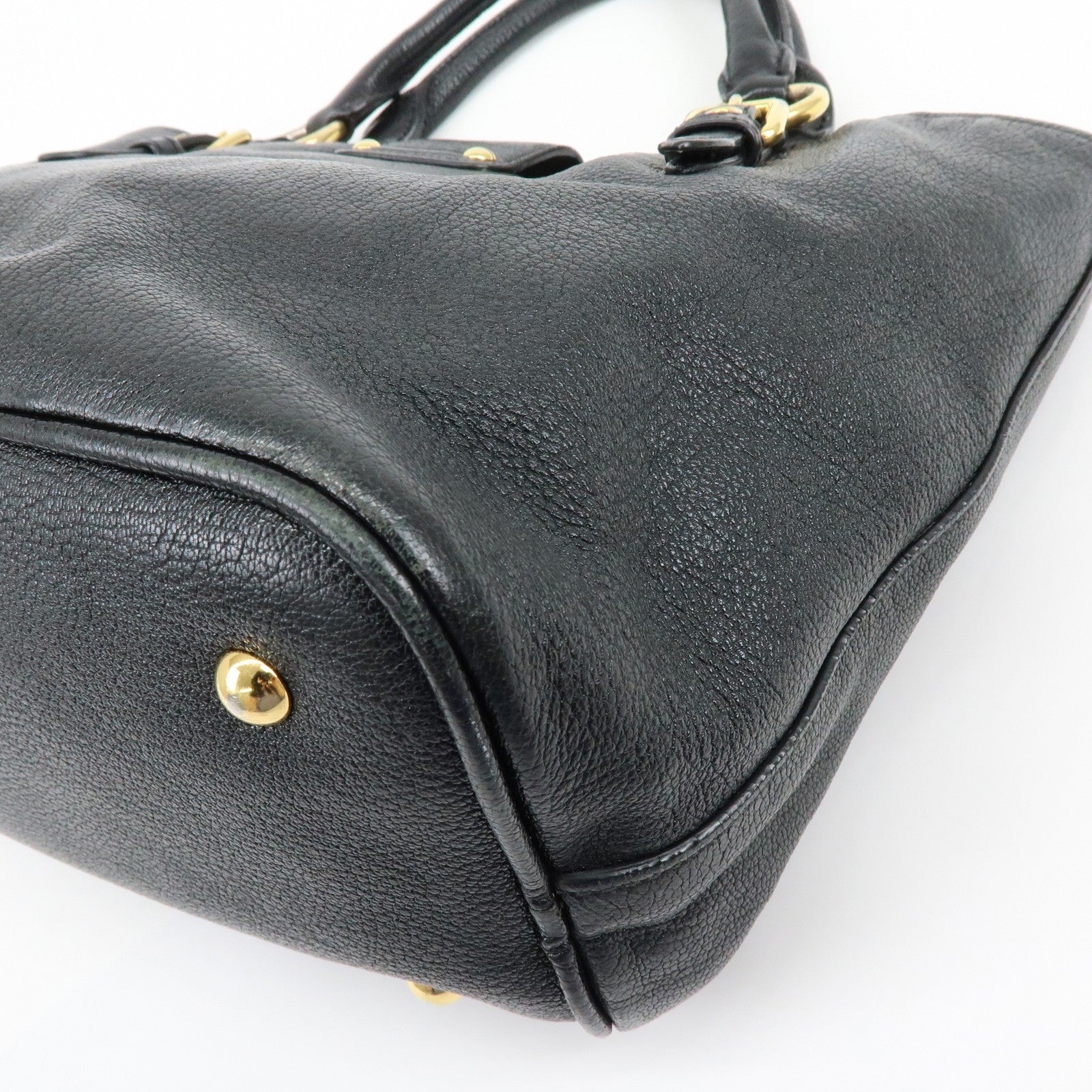 Miu Miu Madras Hand Bag - Black, Leather