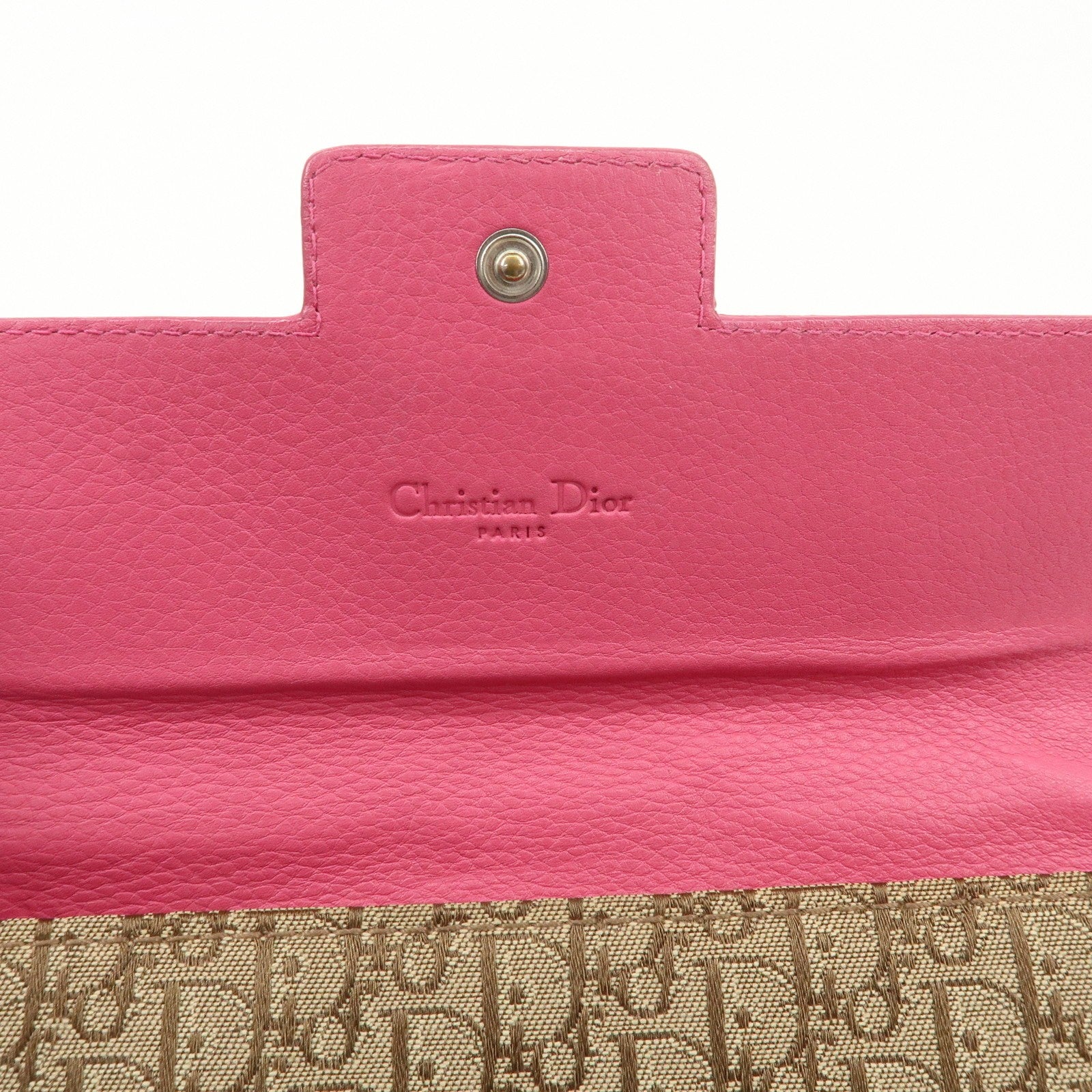 Christian Dior Trotter Wallet - Pink, Canvas Leather