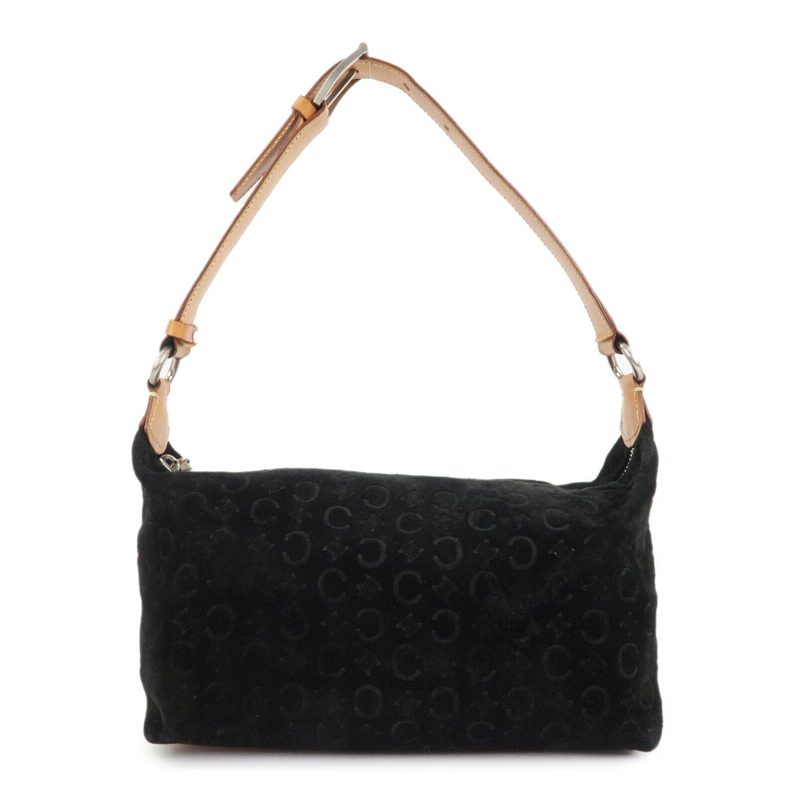 Celine C Macadam Shoulder Bag - Black, Suede