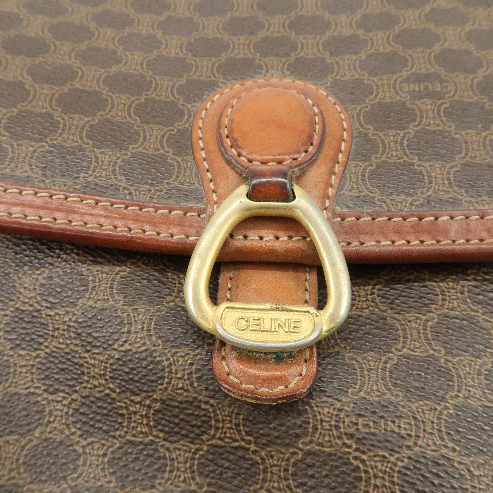 Celine Macadam Shoulder Bag - Brown, PVC