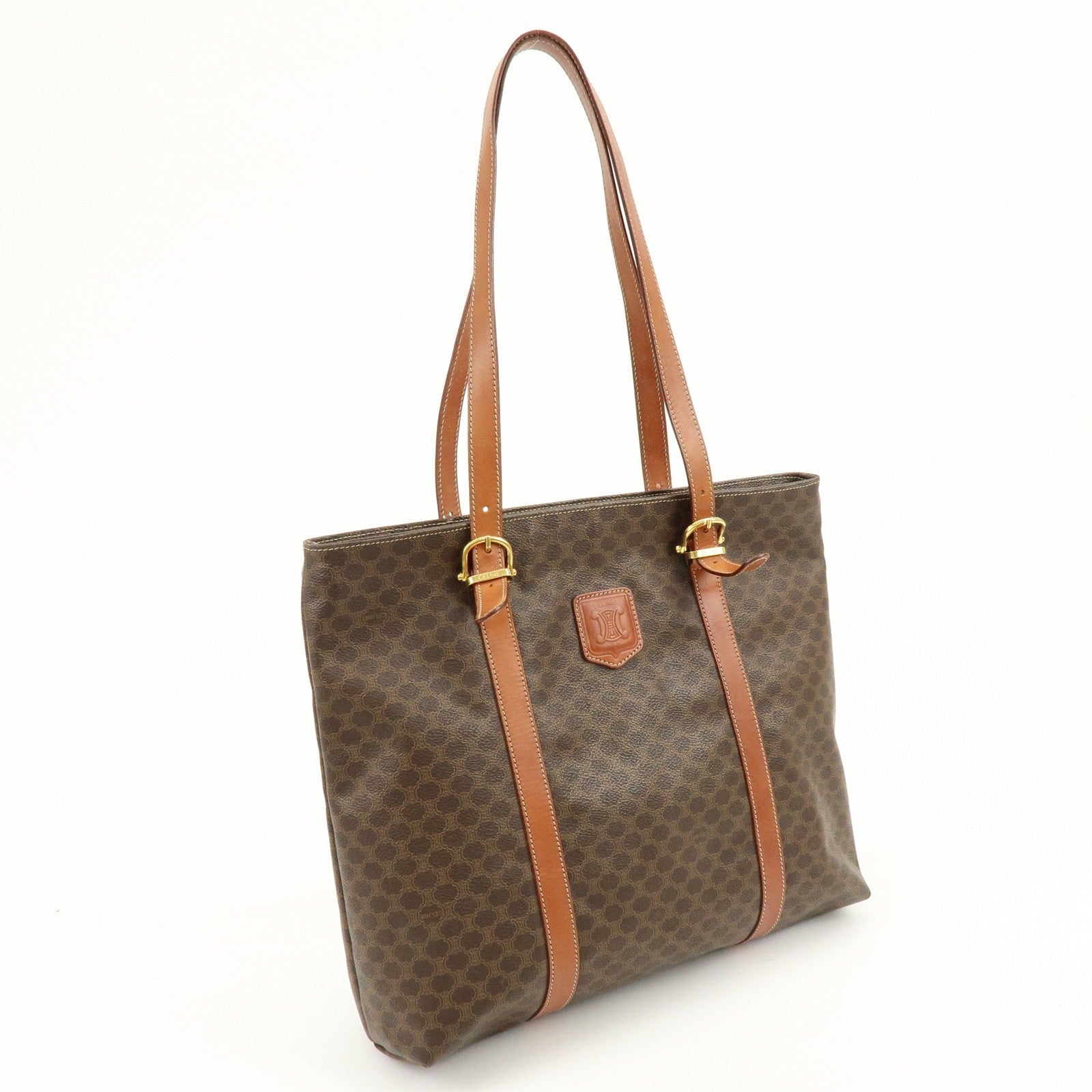 Celine Macadam Tote Bag - Brown, PVC Leather 