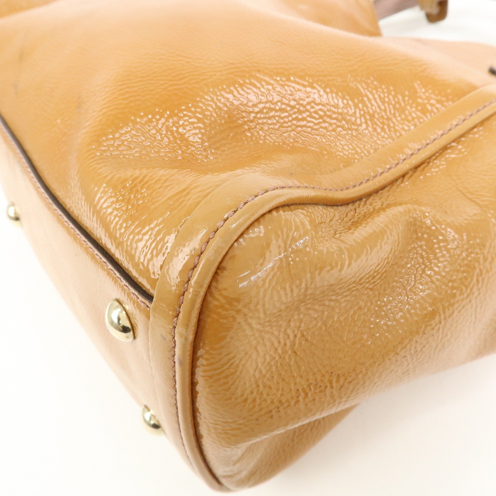 Gucci Soho Interlocking G 2Way Bag - Brown, Patent Leather